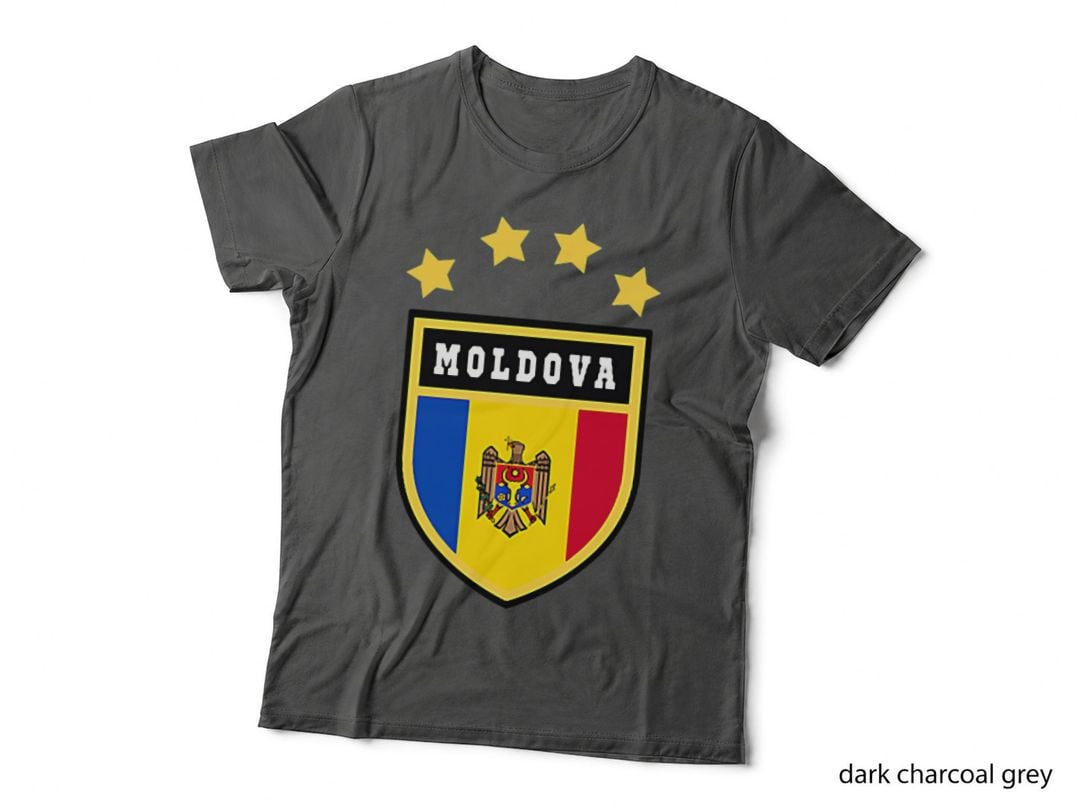 Moldova Pocket Coat of Arms National Pride Flag T-Shirt