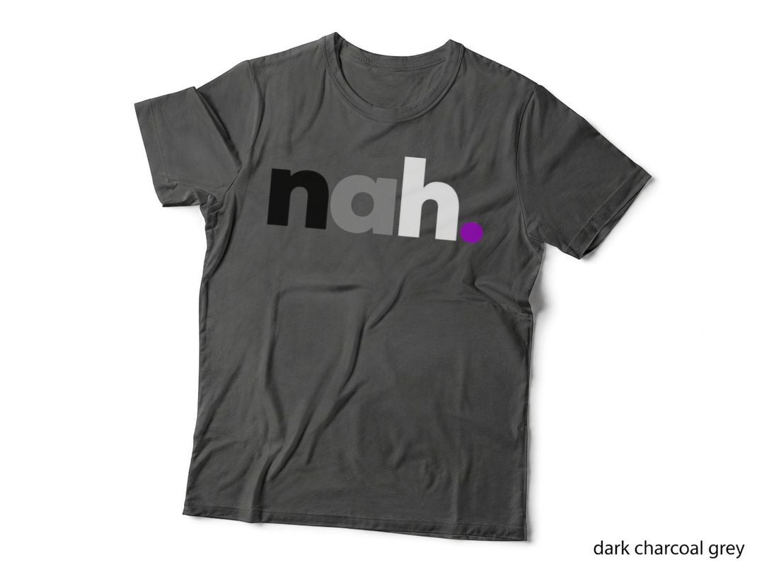 Nah Asexual Pride LGBTQ Flag, Funny Ace LGBT Asexuality Gift T-Shirt