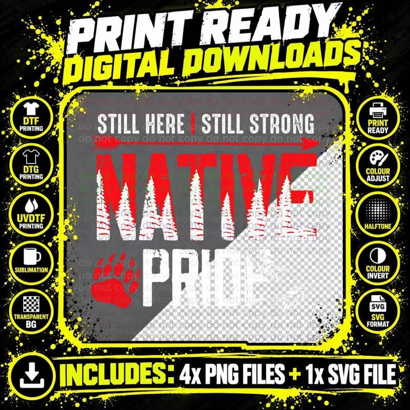 Native American Heritage Indigenous Pride Native Png SVG Digital Bundle
