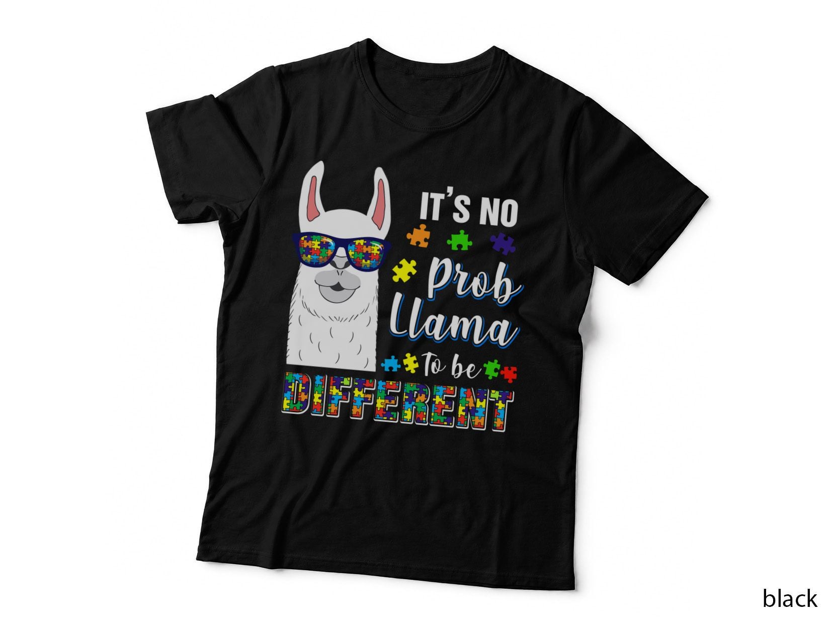 No Prob Llama to Be Different Shirt, Uplifting, Bold Colors, Pride, Gift T-Shirt