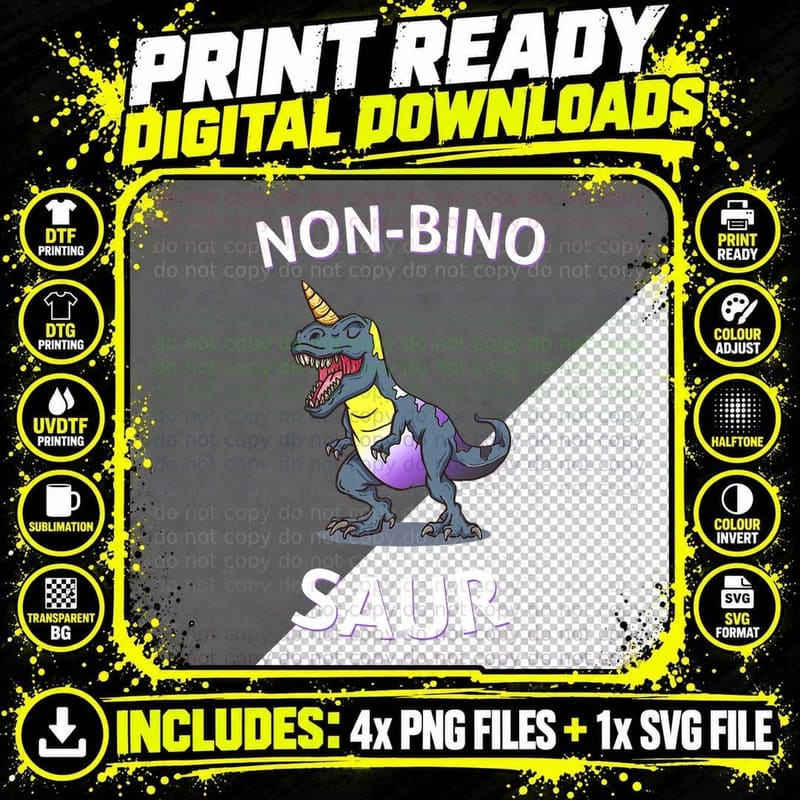 Non Binary Pride Flag Colors Nonbinary Transgender Png SVG Digital Bundle