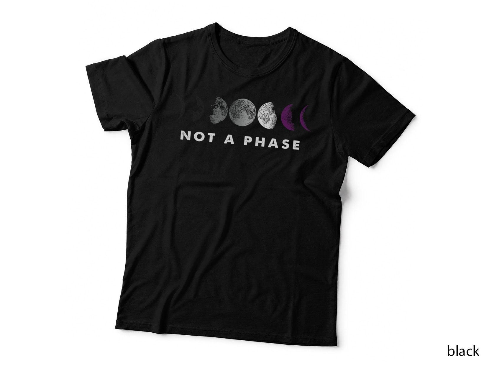 Not a Phase Asexual Gay Pride Moon Astronomy LGBT-Q Ally T-Shirt