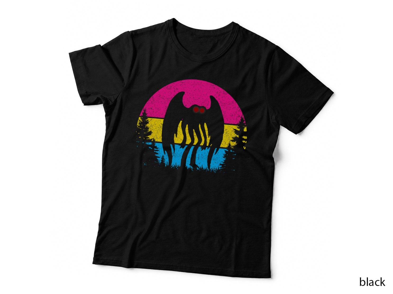 Pan Mothman Pansexual Pride Point Pleasant Cryptid T-Shirt