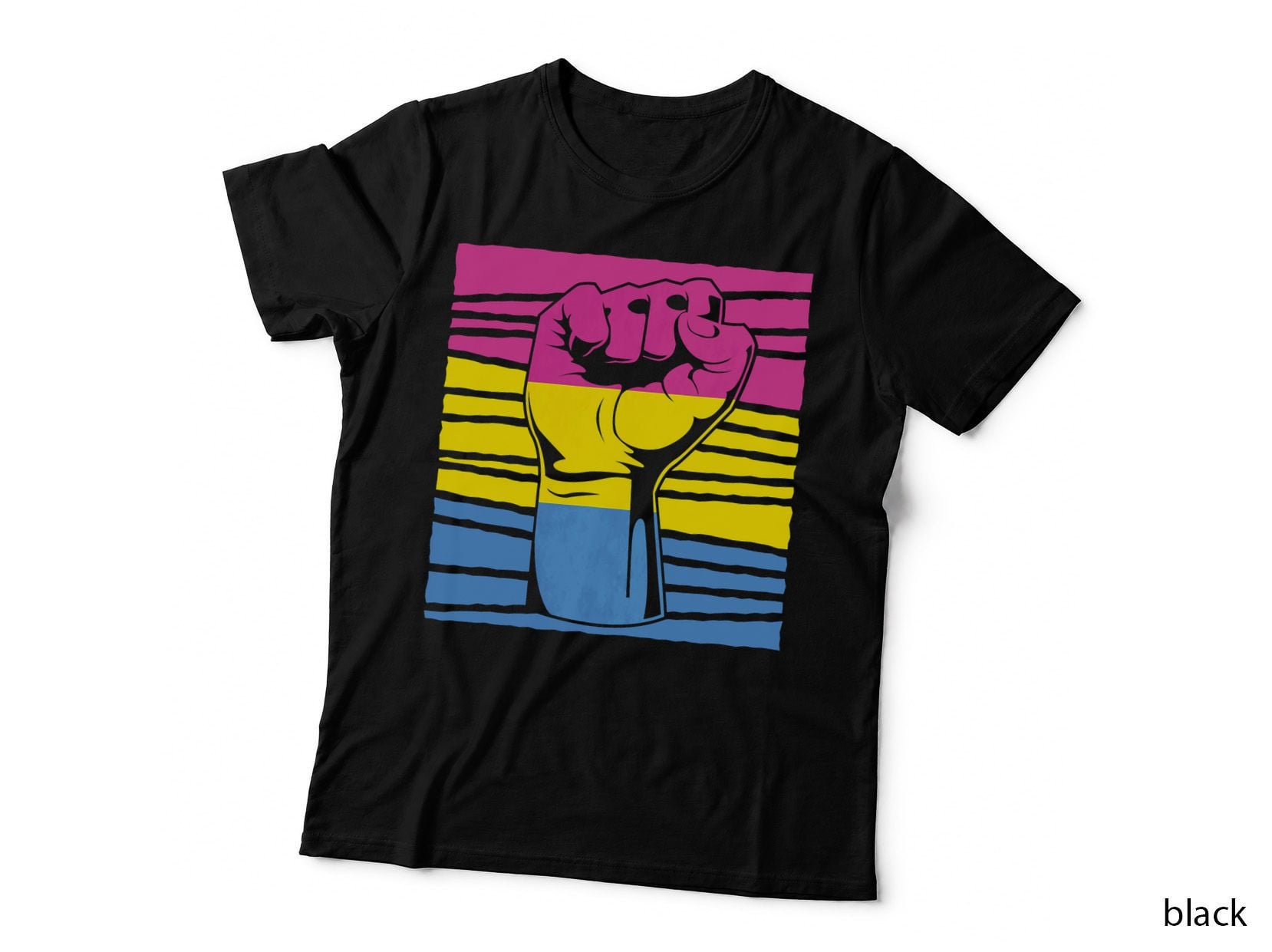 Pansexuality Pride Fist Pan Equality Pansexual Flag LGBT T-Shirt