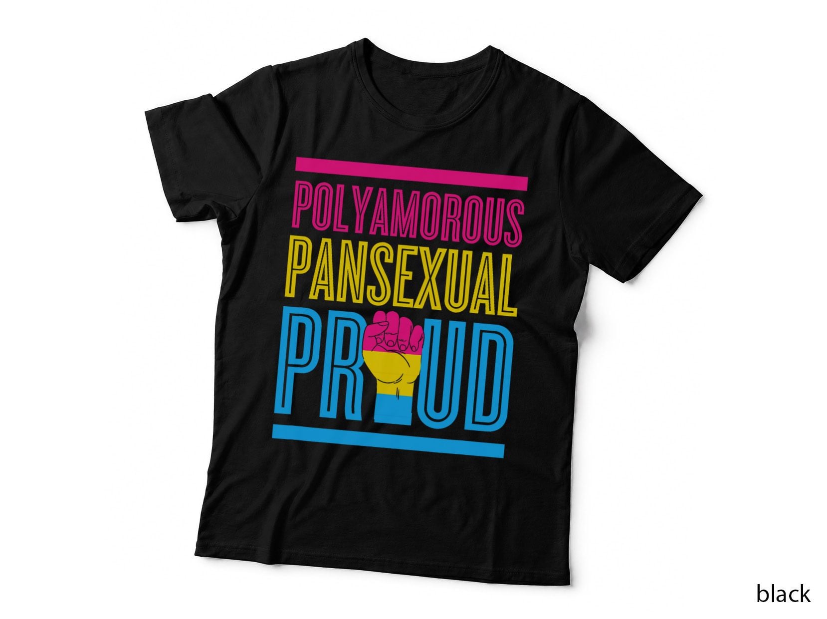 Polyamorous Pansexual Proud Protest Pansexual Pride Couple T-Shirt