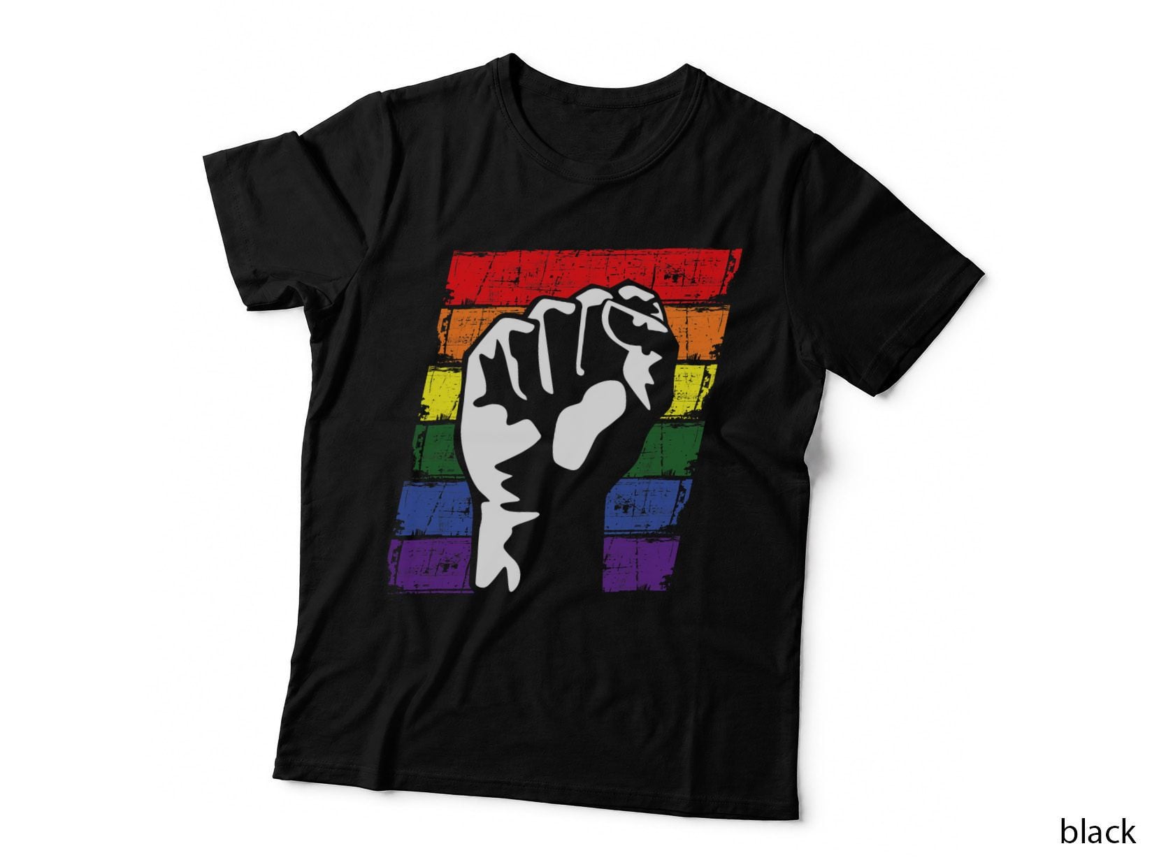 Power Fist Gay Pride Social Justice Equality LGBT-Q Ally T-Shirt