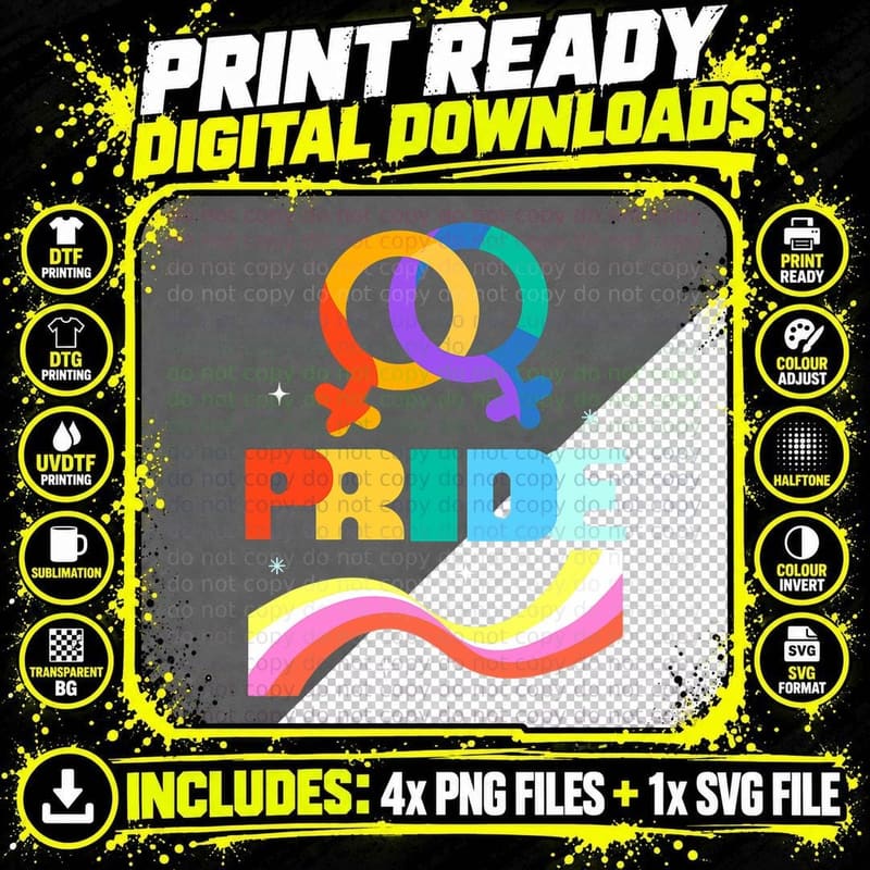 Pride LGBT Love Live Be Happy Love Pride Day LGBT Png SVG Digital Bundle