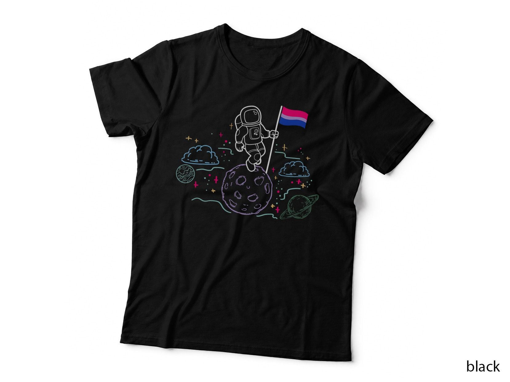Pride Month Bisexual Flag Astronaut LGBT T-Shirt