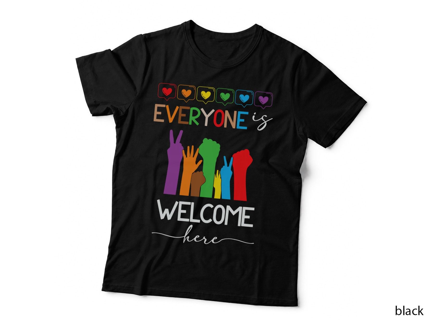 Pride Month Everyone Is Welcome LGBT Flag T-Shirt