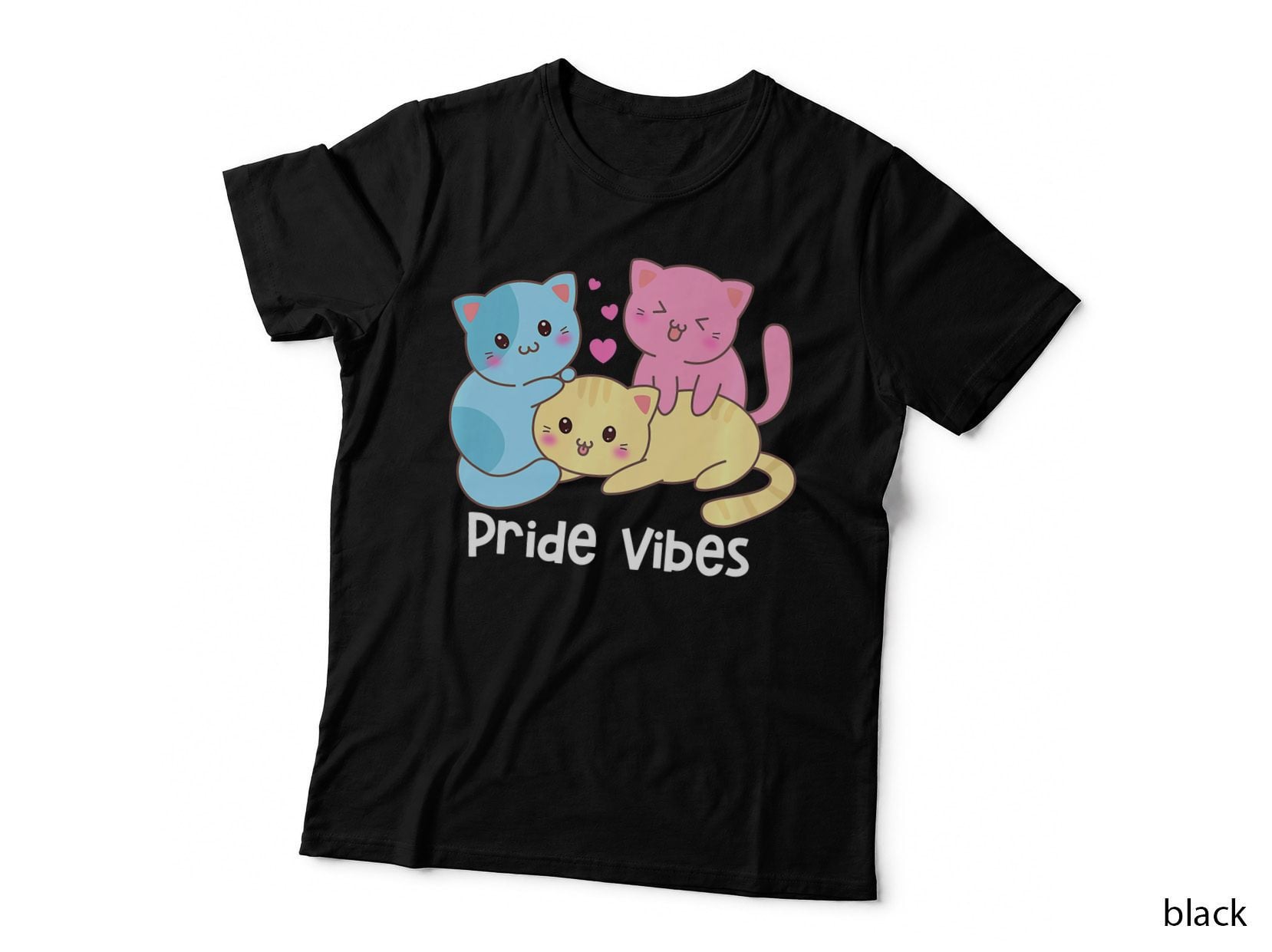 Pride Vibes Pansexual LGBTQ Pan LGBT Positive Quotes T-Shirt