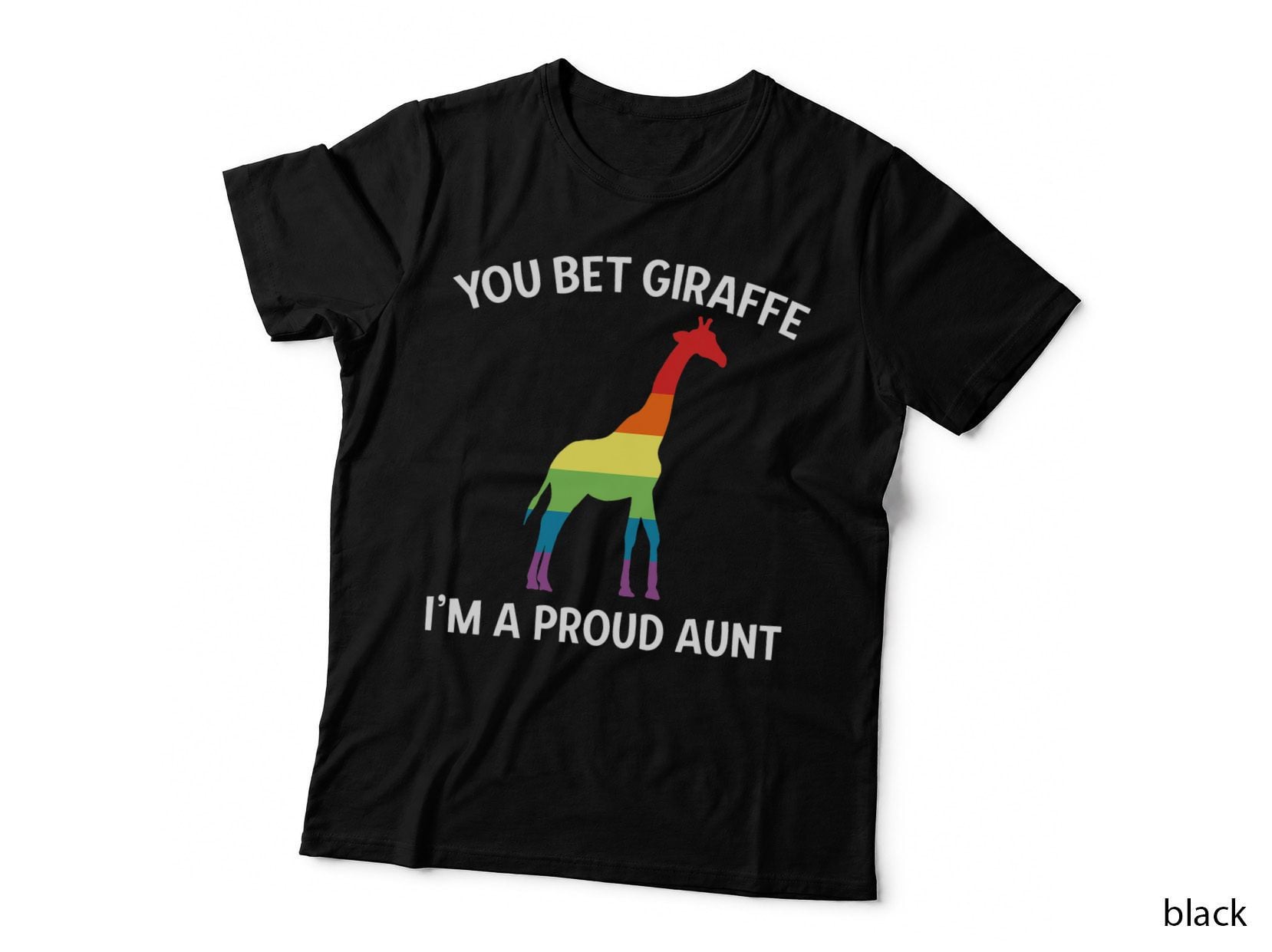 Proud LGBT Aunt T-Shirt Gay Pride Niece Nephew Tee