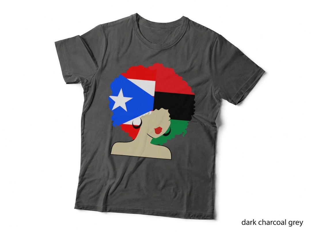 Puerto Rican African Black Woman Afro Hair Pride History T-Shirt