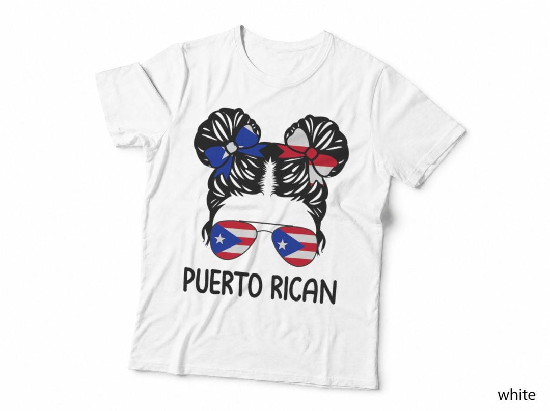 Puerto Rican Girl Messy Hair Puerto Rico Pride Kids T-Shirt