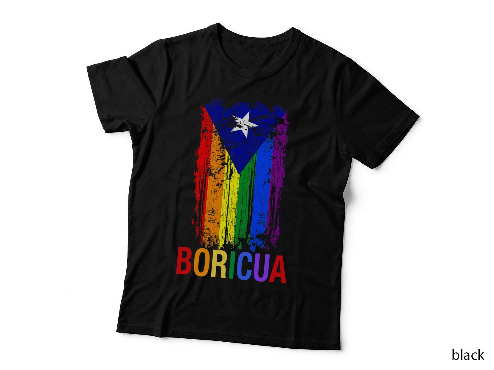 Puerto Rico Boricua Gay Pride LGBT Rainbow Wepa T-Shirt