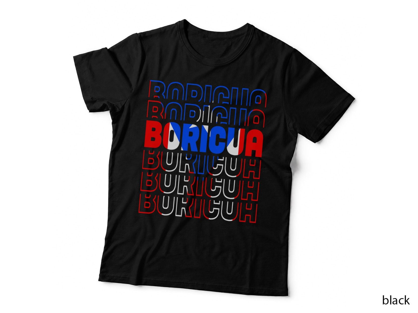 Puerto Rico Boricua Rican Roots Pride Flag Hispanic Heritage T-Shirt