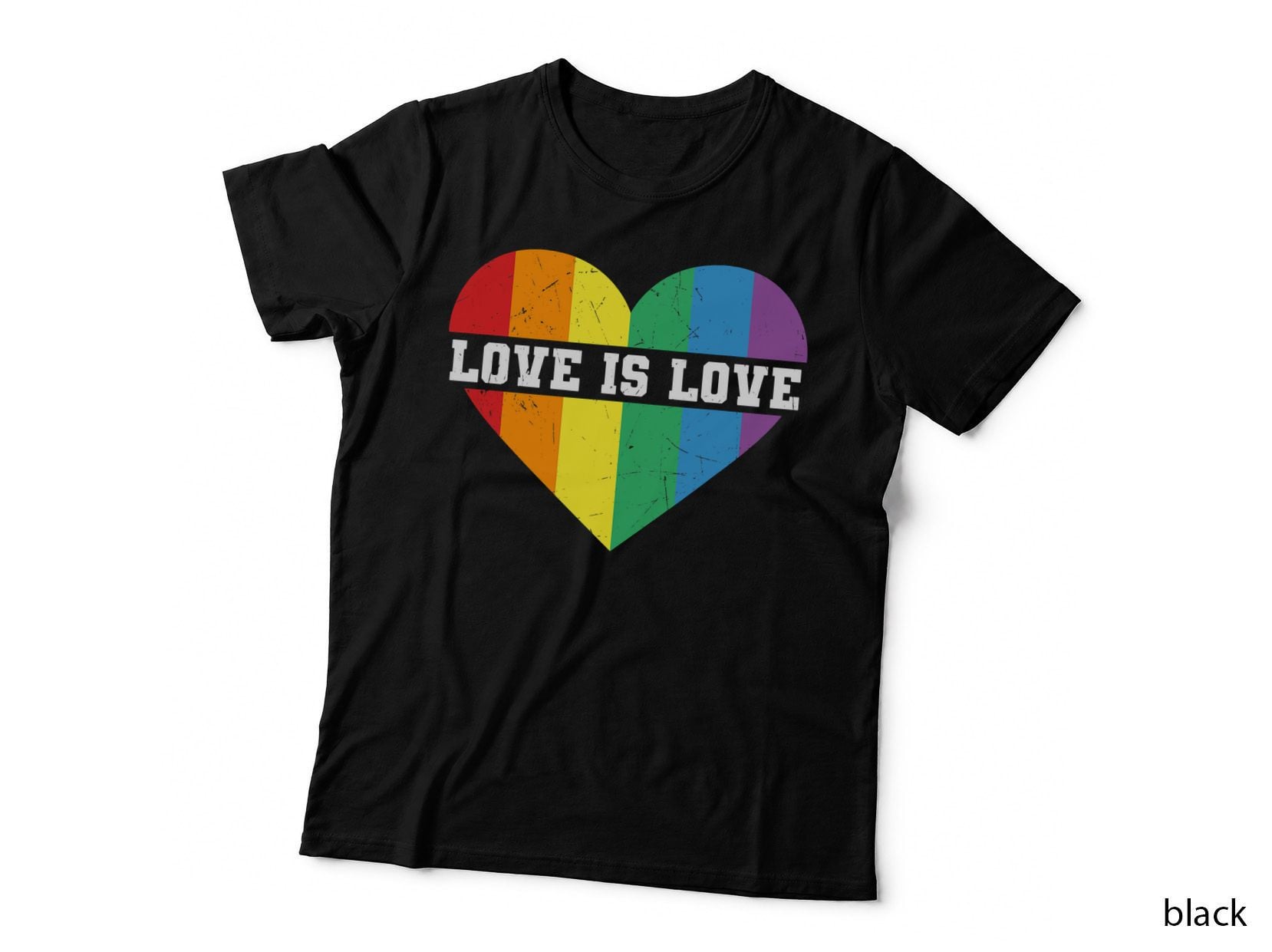 Rainbow Flag Colors Love Is Love LGBT Pride T-Shirt
