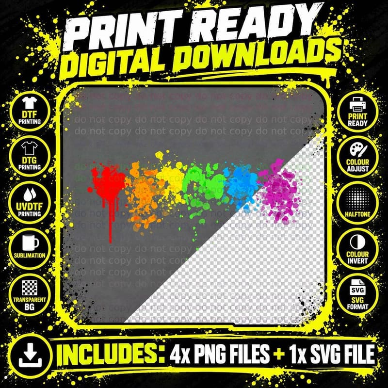 Rainbow Flag Human LGBT Gay Pride T-Shirt Png SVG Digital Bundle