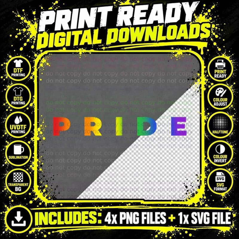 Rainbow Pride Subtle Pride Stuff LGBT Gay Rights Png SVG Digital Bundle