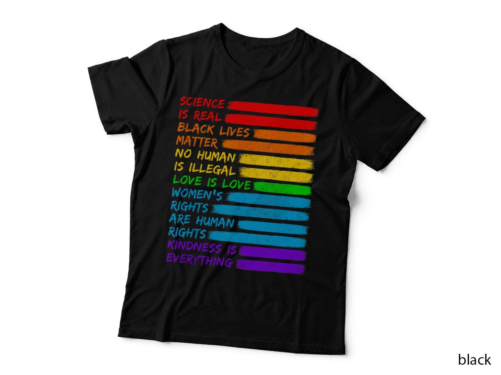 Science Is Real Black Lives Matter Shirt LGBT Rainbow Flag, Gift T-Shirt