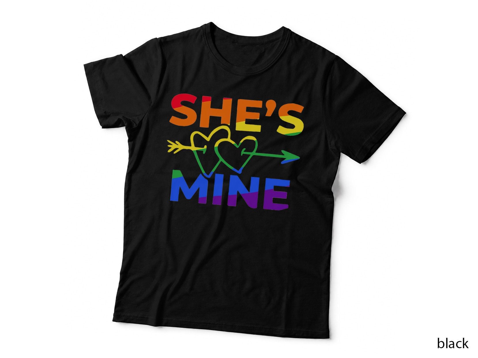 She's Mine I'm Hers Lesbian Couple Matching Pride LGBT T-Shirt