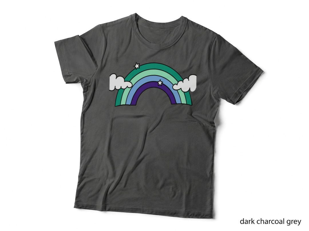 Subtle MLM Pride Heart Funny LGBT Pride MLM Rainbow Flag T-Shirt