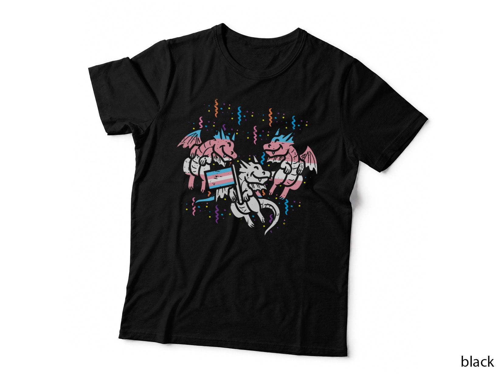 Transgender Flag Dragons LGBT Trans Pride Stuff Animal T-Shirt