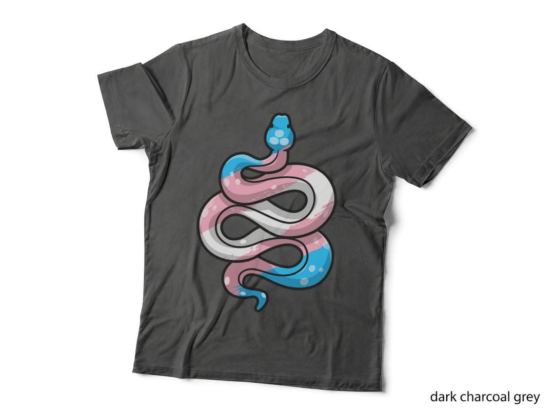 Transgender Pride Stuff Trans Flag Snake Reptile Lover T-Shirt