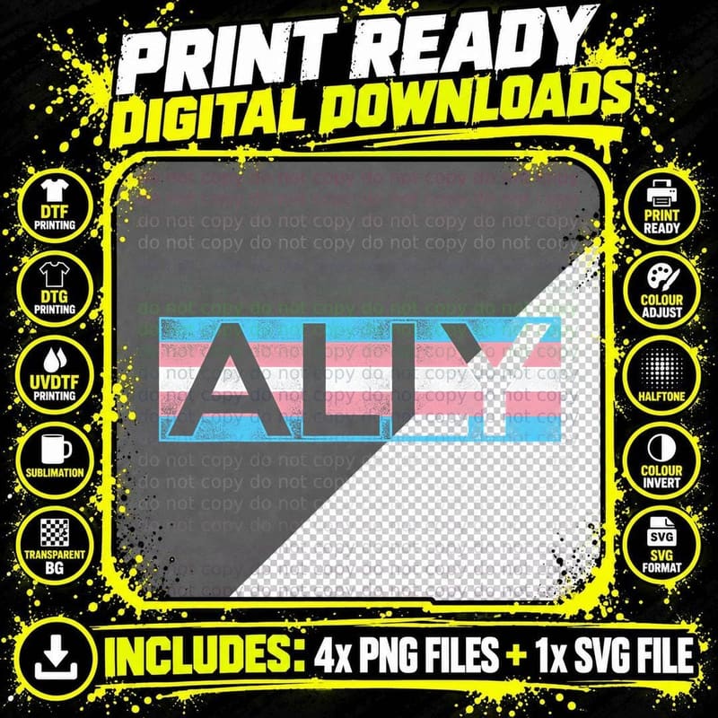 Transgender Trans LGBT Pride Rights Ally T-Shirt Png SVG Digital Bundle