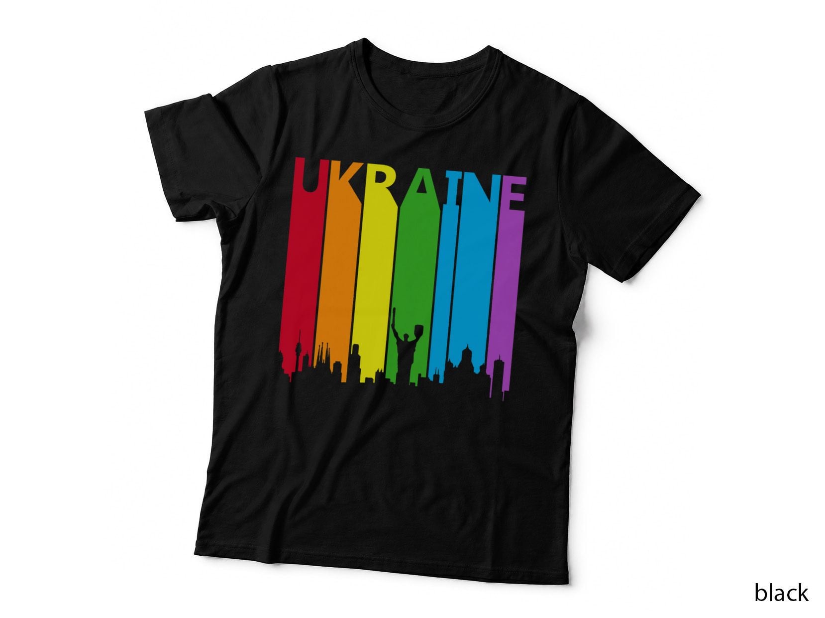 Ukraine Skyline LGBT Pride T-Shirt