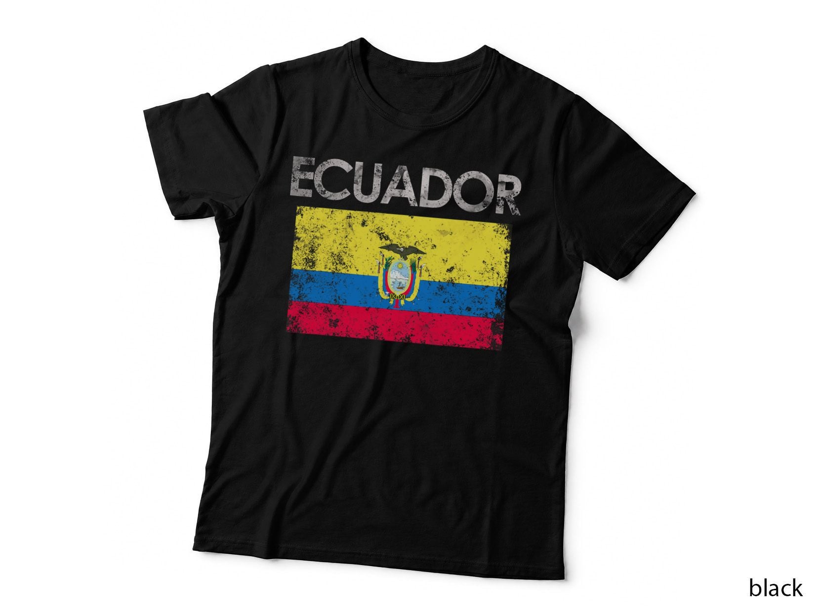 Vintage Ecuador Ecuadorian Flag Pride Gift T-Shirt