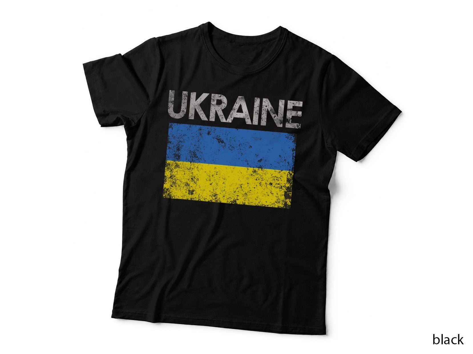 Vintage Ukraine Ukrainian Flag Pride Gift T-Shirt