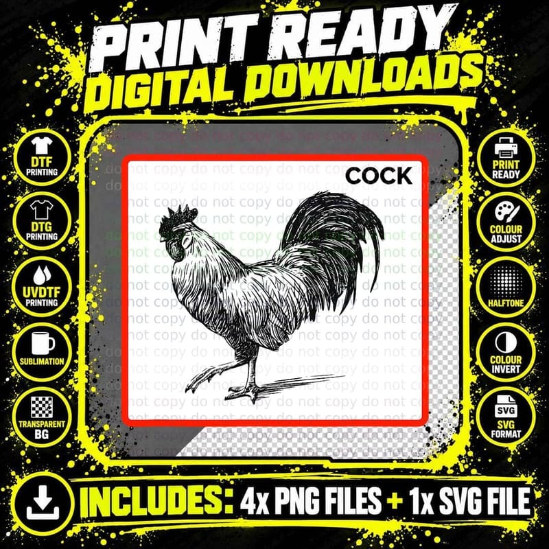 Wear This LGBTQ Pride Cock Rooster Design for Cock Png SVG Digital Bundle