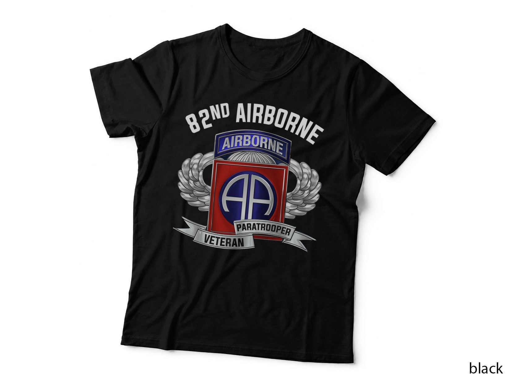 82nd Airborne Paratrooper Veteran T-Shirt, Military Pride, Patriotic Apparel