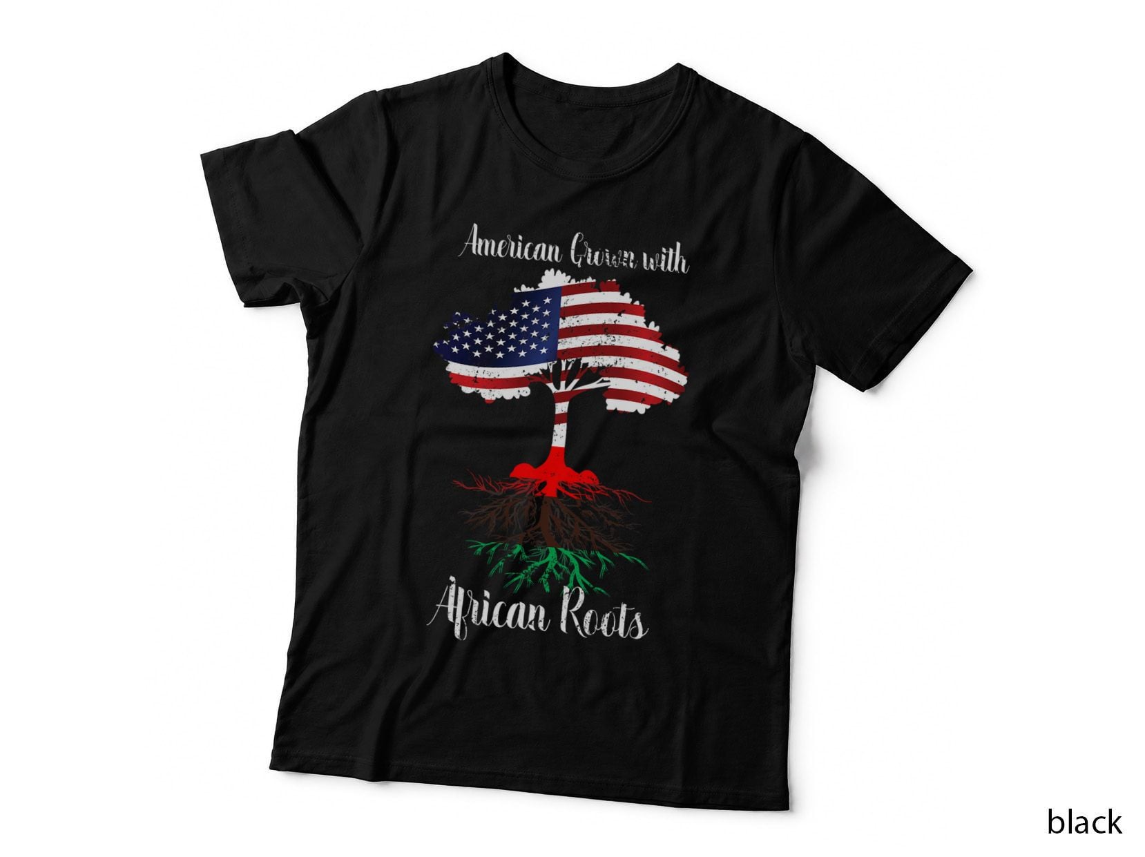 African Roots American Pride Gift Black History Month T-Shirt