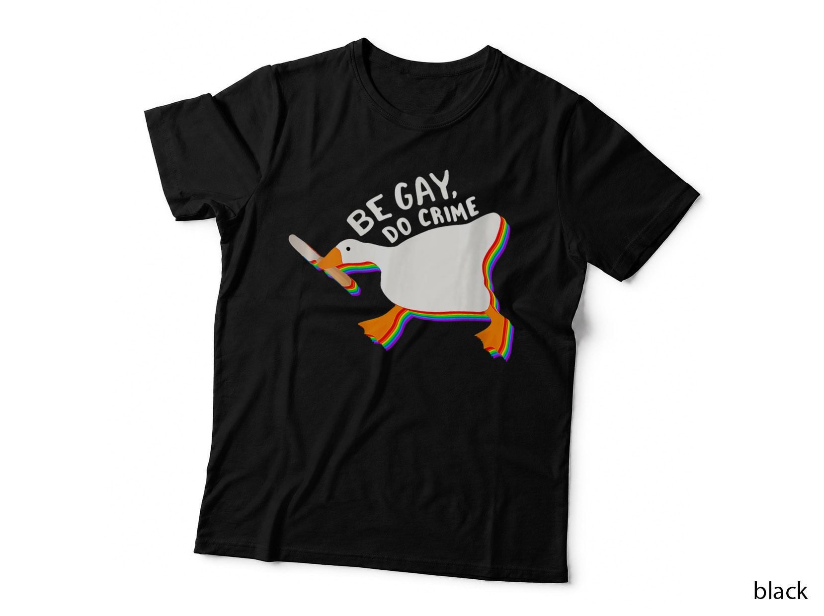 Be Gay Do Crime Duck Goose Pride T-Shirt