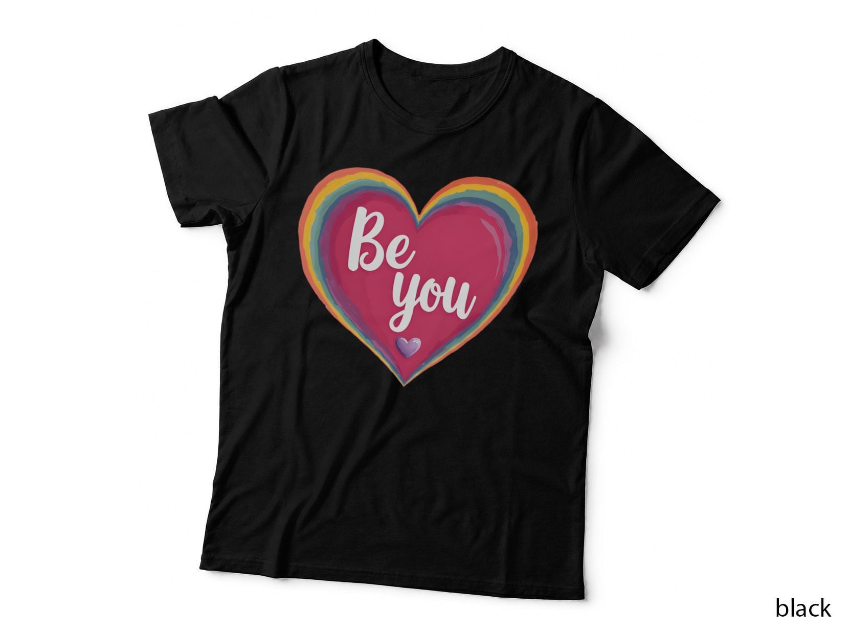 Be You Heart Inspirational Self-Love Motivational Pride Aesthetic T-Shirt