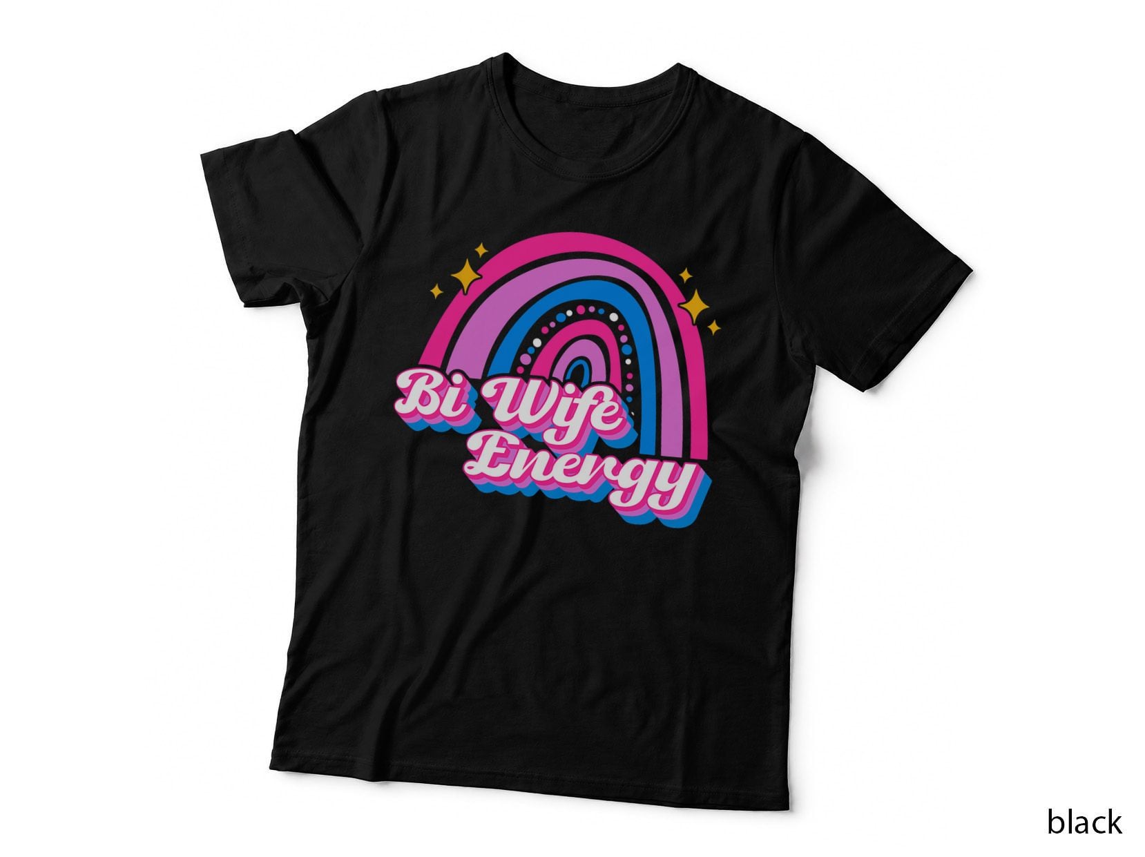 Bi Wife Energy Bisexual Pride Bisexual Flag Lgbtq Support T-Shirt