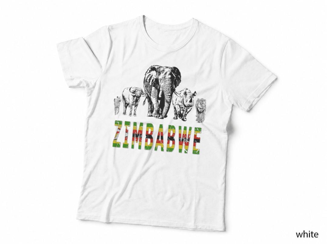 Big Five Zimbabwe Pride Artwork for Wildlife Lovers T-Shirt