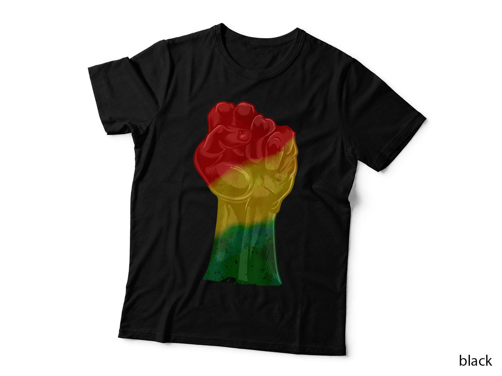 Black Fist Shirt African American Pride Black History Month T-Shirt