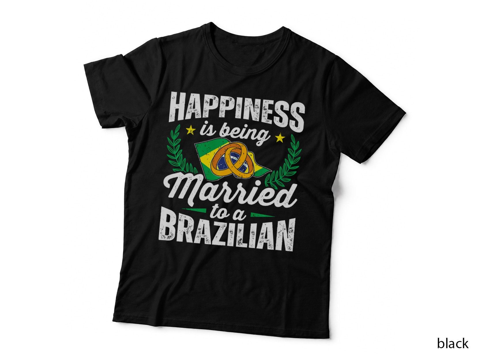 Brazilian Marriage Brazil Pride Married Flag Wedded Cu, Gay Pride T-Shirt