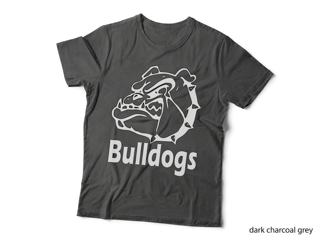 Bulldogs School Spirit T-Shirt, White, Sports Team Pride