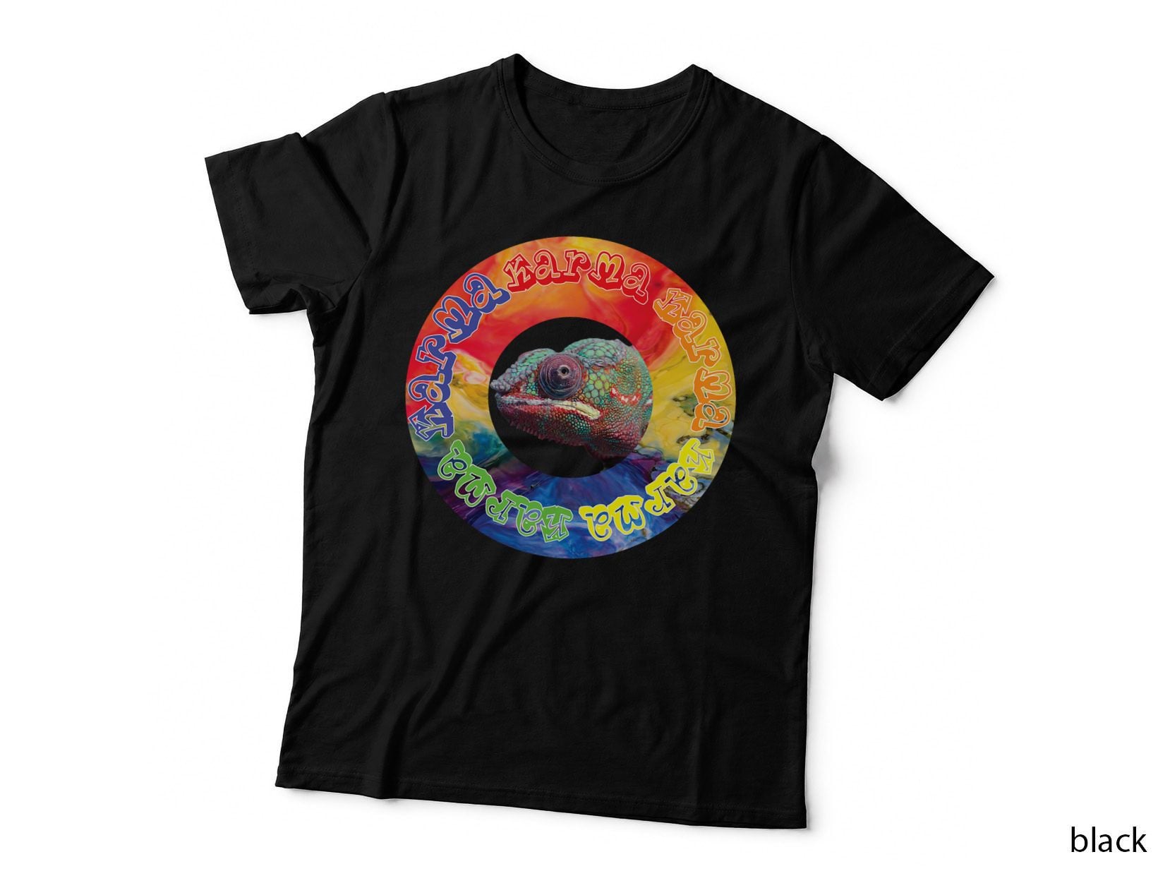 Chameleon Karma Watercolor 80's Pride 1980s Pop Club Culture T-Shirt