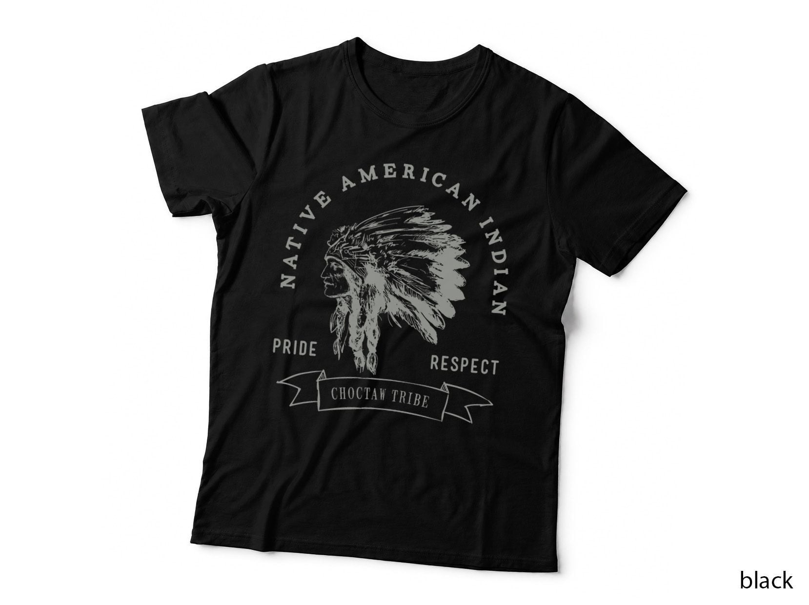 Choctaw Tribe Native American Chief Headdress T-Shirt, Pride Respect