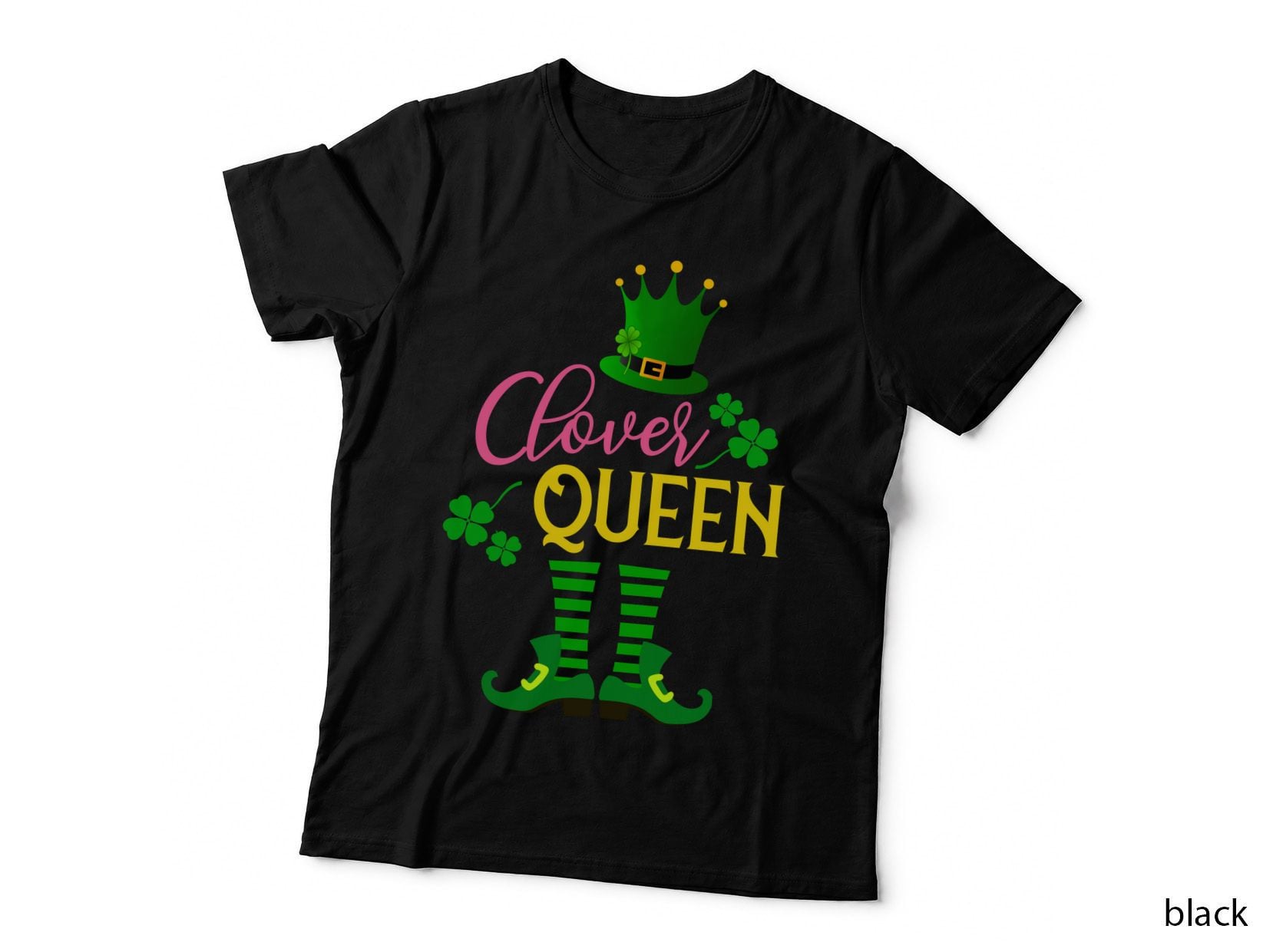 Clover Queen T-Shirt, St Patricks Day Theme, Irish Pride Apparel