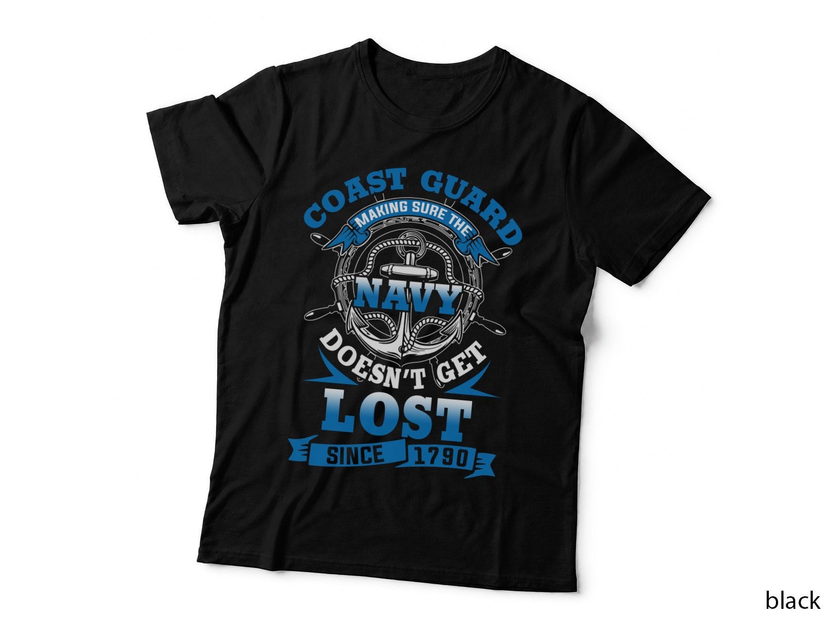 Coast Guard Navy T-Shirt, Patriotic Apparel, Military Pride