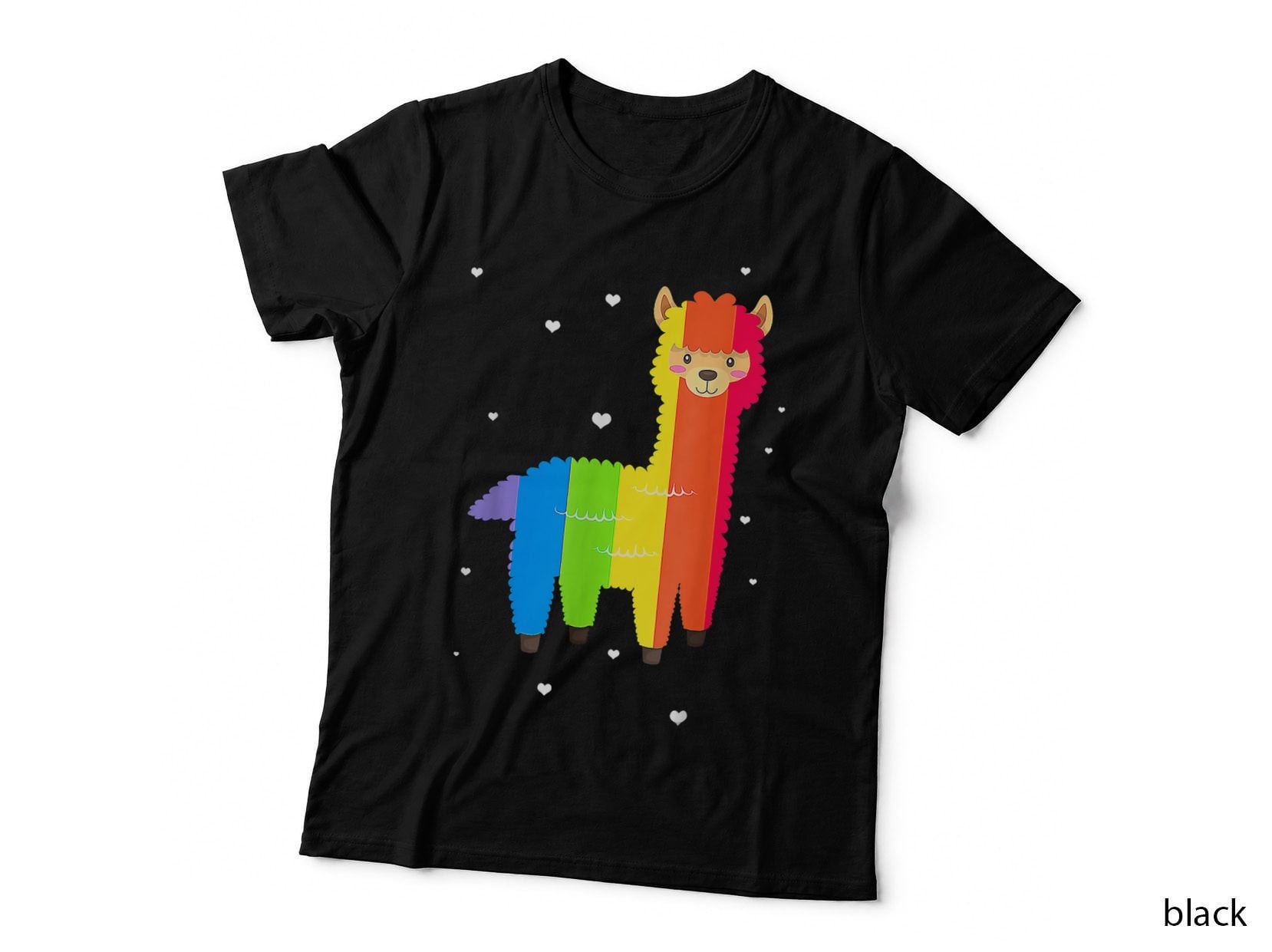 Cute Llama Rainbow LGBT LGBTQ Gay Lesbian Trans Pride Gift T-Shirt