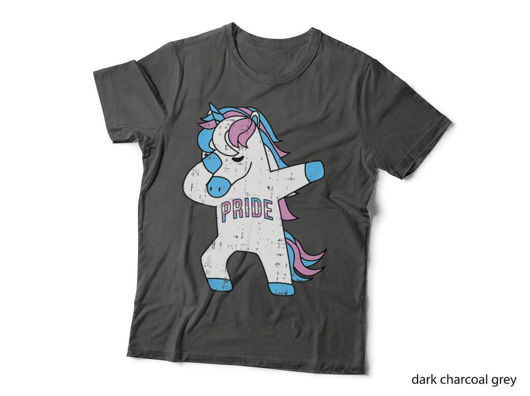Dabbing Unicorn Trans Transgender Flag LGBTQ Cool, Trans Support T-Shirt