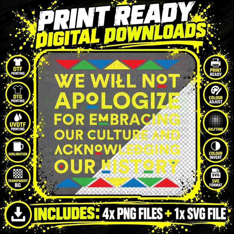 Embracing Our Culture History Black Pride 2020 Pullover Png SVG Digital Bundle