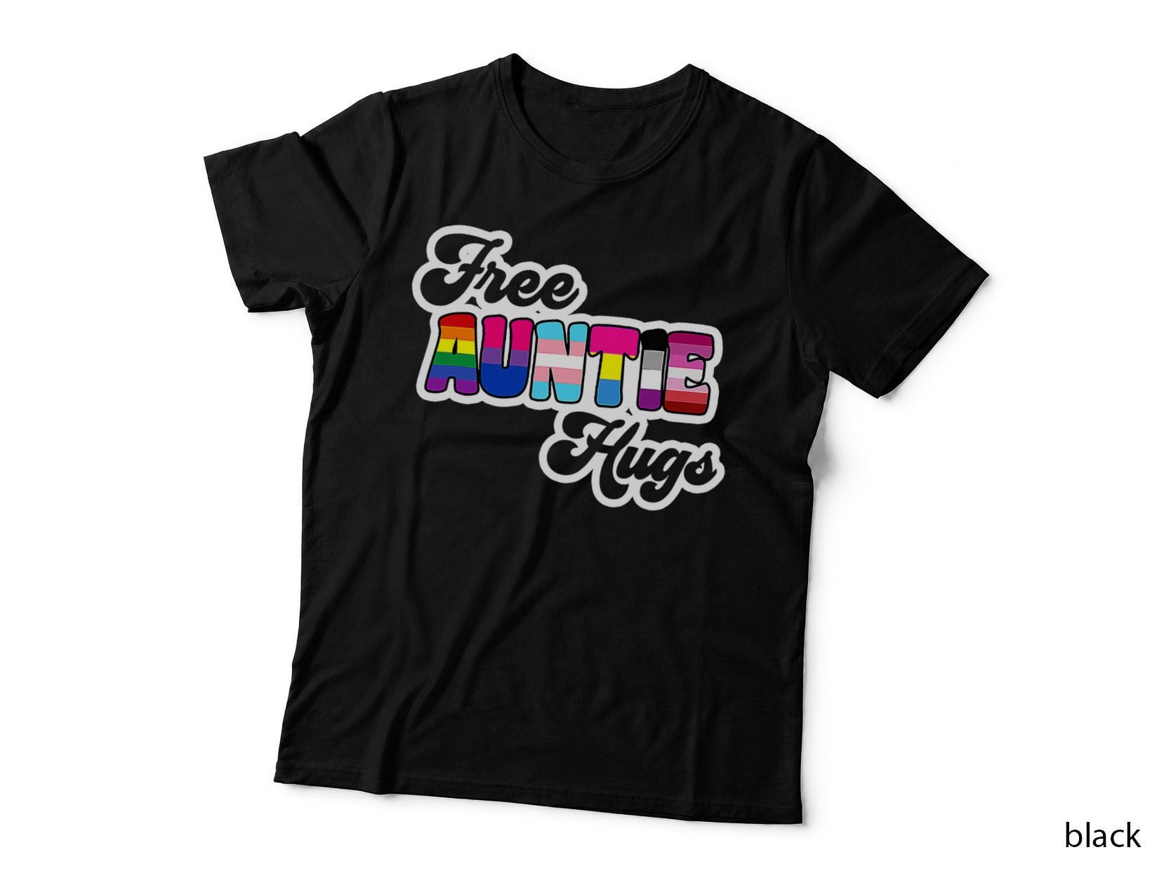 Free Aunt Hugs Gay Lgbt Pride Month Rainbow Heart Lgbt T-Shirt