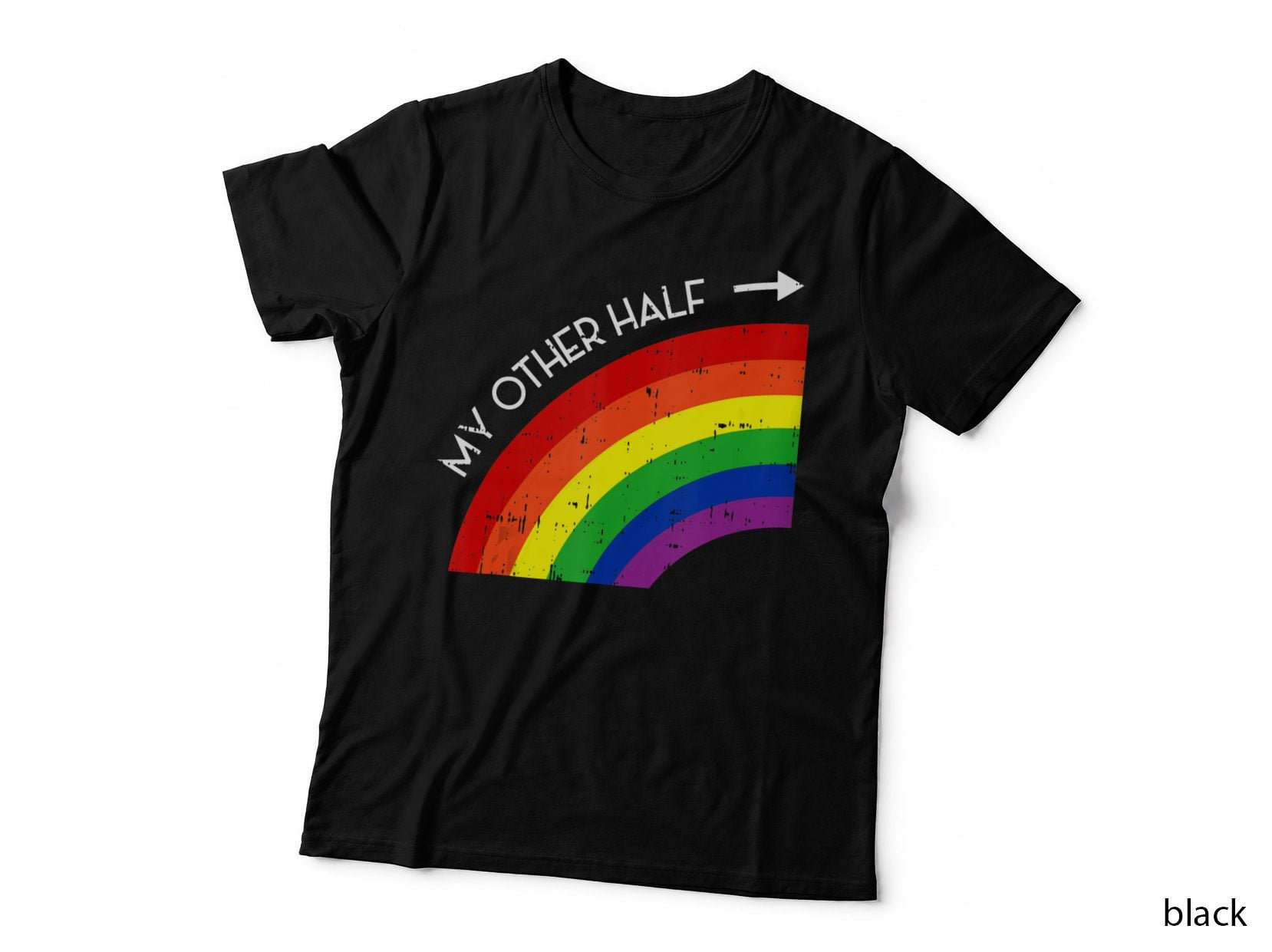 Gay Couple Pride T-Shirt, My Other Half Rainbow Lgbt Ally, Pride Partner